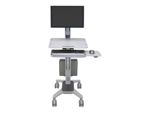 [24-198-055] Ergotron WorkFit-C Single LD Sit-Stand Workstation - Wagen - für LCD-Display / PC-Ausrüstung - Grau - Bildschirmgröße: bis zu 76,2 cm (bis zu 30 Zoll)