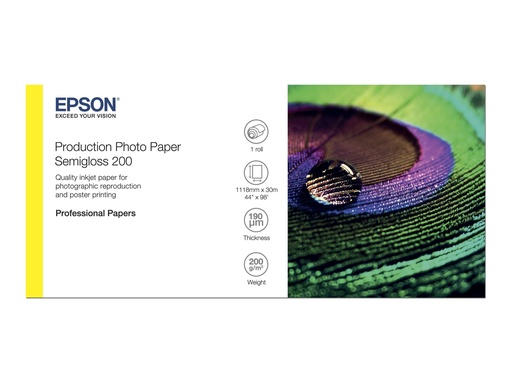 [C13S450378] Epson Production - Polyethylen (PE) - halbglänzend - mikroporös - 200 Mikron - Rolle (111,8 cm x 30 m)