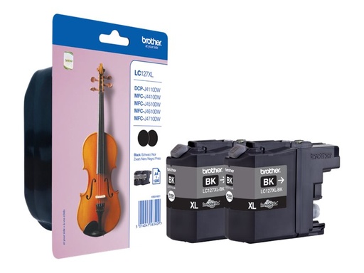 [LC127XLBKBP2] Brother LC127XLBKBP2 - 2er-Pack - Sehr hohe Ergiebigkeit