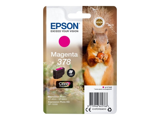 [C13T37834020] Epson 378 - 4.1 ml - Magenta - original - Blister mit RF- / akustischem Alarmsignal
