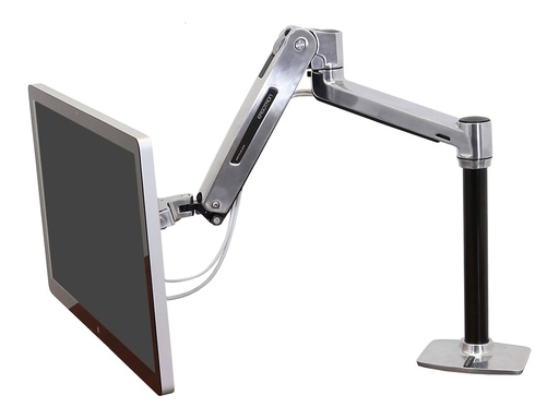 [45-384-026] Ergotron LX HD Sit-Stand - Befestigungskit (Gelenkarm, Stange, VESA-Adapter, Tisch-Klemme, Befestigung für Kabeldurchgang)