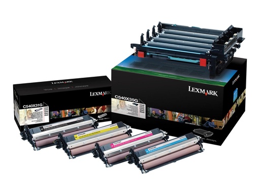 [C540X74G] Lexmark 4er-Pack - Schwarz, Farbe (Cyan, Magenta