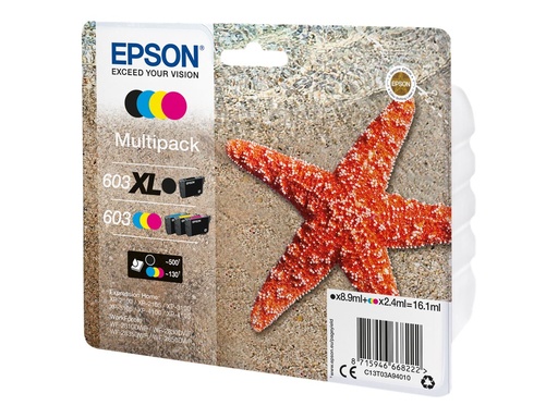 [C13T03A94010] Epson 603 Multipack - 4er-Pack - Schwarz, Gelb