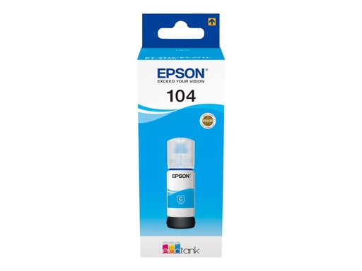 [C13T00P240] Epson EcoTank 104 - 65 ml - Cyan - original