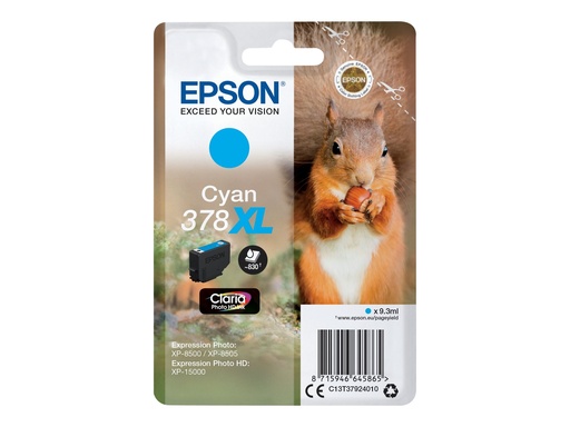 [C13T37924010] Epson 378XL - 9.3 ml - mit hoher Kapazität - Cyan