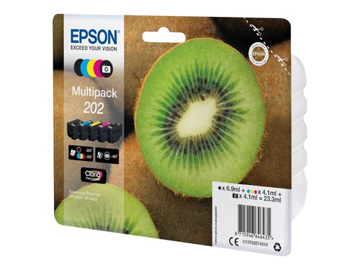 [C13T02E74010] Epson Multipack 202 - 5er-Pack - Schwarz, Gelb, Cyan, Magenta, Photo schwarz