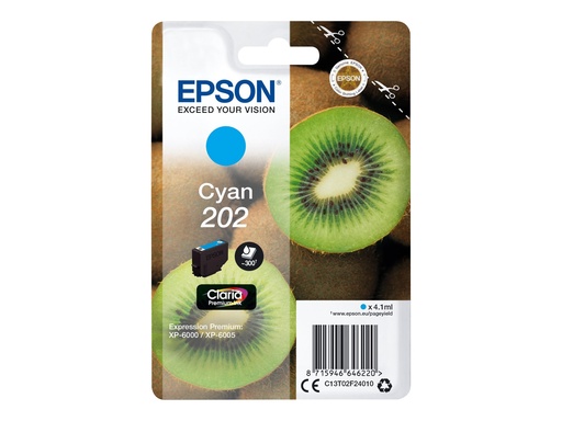 [C13T02F24010] Epson 202 - 4.1 ml - Cyan - original - Blisterverpackung