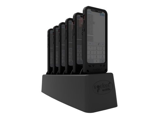 [CX3922-2965] Socket Mobile DuraSled DS800 - Mit 6 Bay-Ladegerät - Barcode-Scanner - Begleiter - Linear-Imager - decodiert - Bluetooth 2.1 EDR (Packung mit 6)