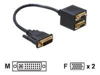 [65055] Delock VGA-Adapter - HD-15 (VGA) (W) zu DVI-I (M)