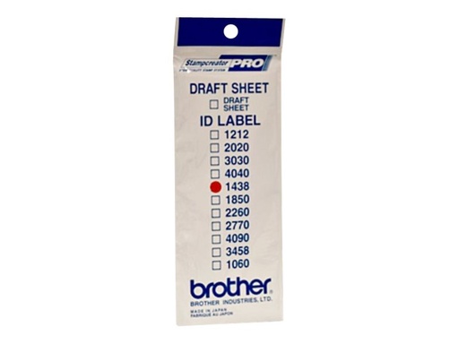 [ID1438] Brother ID1438 - 14 x 38 mm 12 Etikett(en) Stempeletiketten
