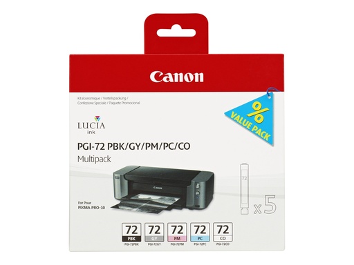 [6403B007] Canon PGI-72 PBK/GY/PM/PC/CO Multipack - 5er-Pack