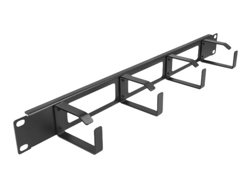 [66658] Delock Kabelführungsplatte für Schaltschrank - Schwarz - 1U - 48.3 cm (19")