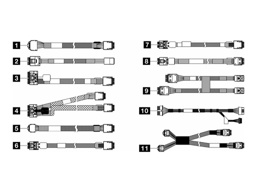 [4X97A87135] Lenovo Speicherkabelkit - for 10 x 2.5" Anybay