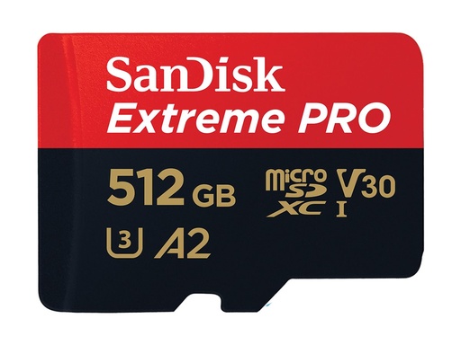 [SDSQXCD-512G-GN6MA] SanDisk Extreme Pro - Flash-Speicherkarte (microSDXC-an-SD-Adapter inbegriffen)