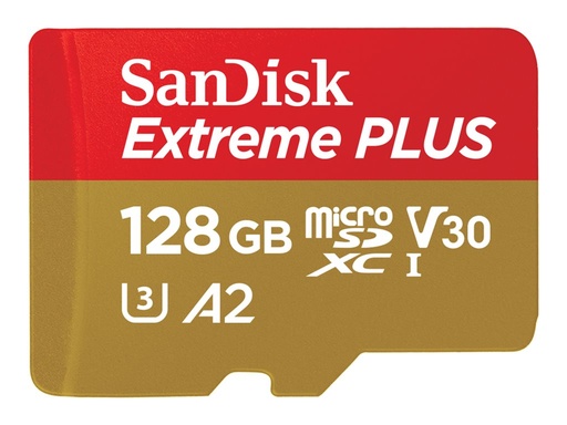 [SDSQXBD-128G-GN6MA] SanDisk Extreme PLUS - Flash-Speicherkarte (microSDXC-an-SD-Adapter inbegriffen)
