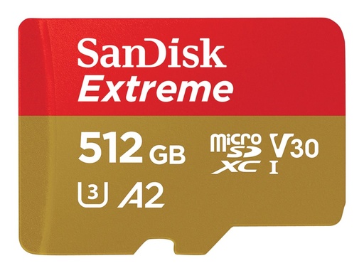 [SDSQXAV-512G-GN6MA] SanDisk Extreme - Flash-Speicherkarte (microSDXC-an-SD-Adapter