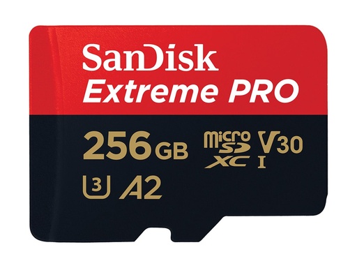 [SDSQXCD-256G-GN6MA] SanDisk Extreme Pro - Flash-Speicherkarte (microSDXC-an-SD-Adapter inbegriffen)