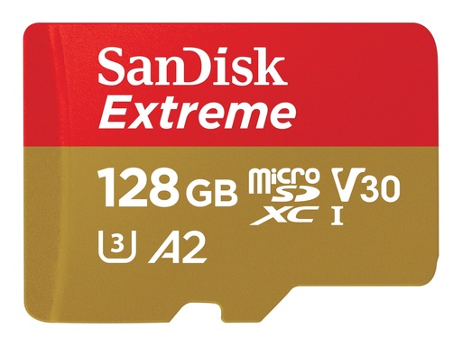 [SDSQXAA-128G-GN6AA] SanDisk Extreme - Flash-Speicherkarte (microSDXC-an-SD-Adapter inbegriffen)