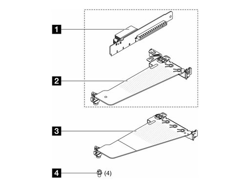 [4XH7A86136] Lenovo Server-Riser-Kit