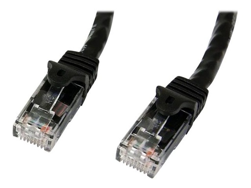 [N6PATC1MBK] StarTech.com 1m CAT6 Ethernet Cable, 10 Gigabit Snagless RJ45 650MHz 100W PoE Patch Cord, CAT 6 10GbE UTP Network Cable w/Strain Relief, Black, Wiring is UL Certified/TIA - Category 6 - 24AWG (N6PATC1MBK)