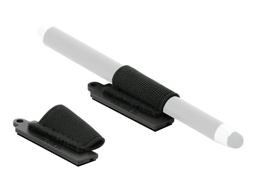 [001081] Mobilis Stifthalter für Handy, Mobiltelefon-Schutzhülle, Mobiler Scanner, Tablet, Tablet-Schutzhülle - selbstklebend, universal - Schwarz (Packung mit 10)