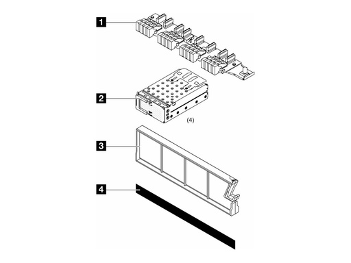 [4XH7A87598] Lenovo Server EDSFF E1.S Gen4 backplane kit