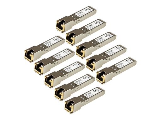 [J8177C10PKST] StarTech.com Startech Gigabit RJ45 Kupfer SFP Transceiver Modul - HP J8177C kompatibel 1000Base-T - Mini GBIC - 10er pack - SFP (Mini-GBIC)-