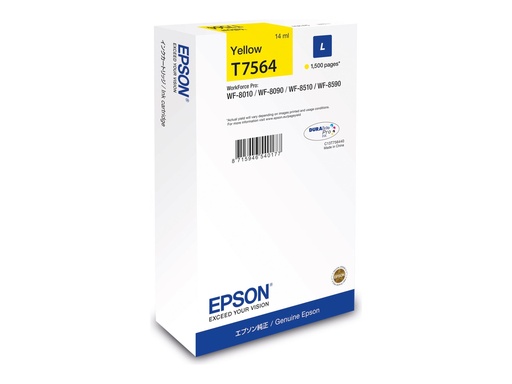 [C13T75644N] Epson T7564 - 14 ml - L-Größe - Gelb - original