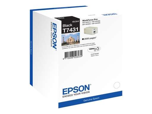 [C13T74314010] Epson T7431 - 49 ml - Schwarz - original - Tintenpatrone