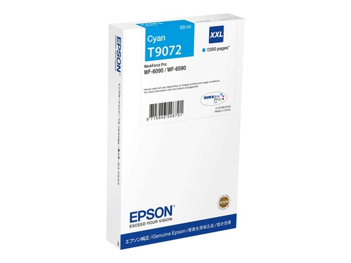 [C13T90724N] Epson T9072 - 69 ml - Größe XXL - Cyan - original