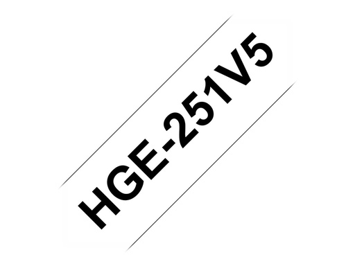 [HGE251V5] Brother HGE-251V5 - Schwarz auf Weiß - Rolle (2,4 cm x 8 m)