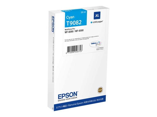 [C13T90824N] Epson T9082 - 39 ml - Größe XL - Cyan - original