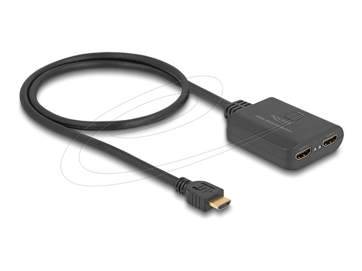 [18650] Delock HDMI Splitter - HDMI männlich zu HDMI, Mikro-USB Typ B (nur Strom)