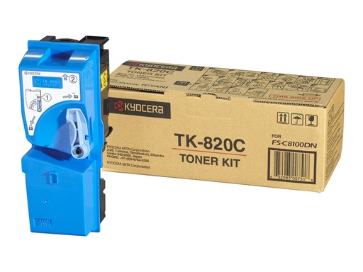 [1T02HPCEU0] Kyocera TK 820C - Cyan - original - Tonerpatrone