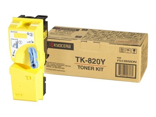 [1T02HPAEU0] Kyocera TK 820Y - Gelb - original - Tonerpatrone