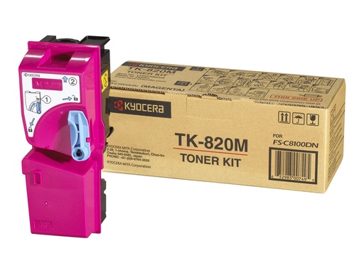 [1T02HPBEU0] Kyocera TK 820M - Magenta - original - Tonerpatrone