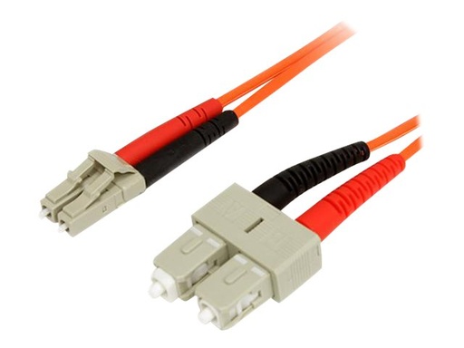 [FIBLCSC1] StarTech.com 1m Fiber Optic Cable - Multimode Duplex 62.5/125 - LSZH - LC/SC - OM1 - LC to SC Fiber Patch Cable (FIBLCSC1)