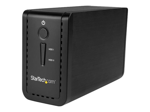 [S352BU313R] StarTech.com USB 3.1 Dual 3,5" SATA (6Gbit/s) Festplattengehäuse mit RAID - Zweifach 3,5 Zoll HDD/SSD/SSHD Gehäuse - USB-C und USB-A - Festplatten-Array - 2 Schächte (SATA-600)