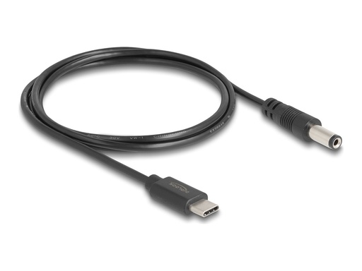 [85397] Delock Stromkabel - 24 pin USB-C (M) zu Gleichstromstecker 5,5 x 2,1 mm (M)