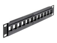 [43259] Delock Patch Panel - Schwarz - 1U - 25.4 cm (10")
