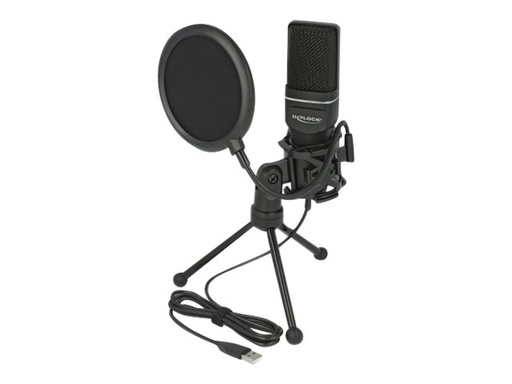 [66331] Delock USB Condenser Microphone Set for Podcasting, Gaming and Vocals