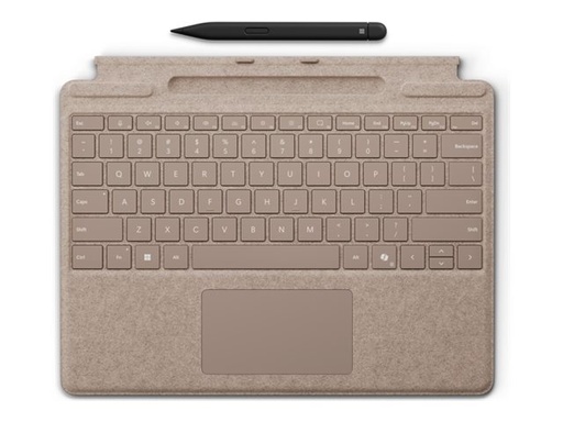 [8XA-00149] Microsoft Surface Pro Keyboard - Tastatur - mit Trackpad, Beschleunigungsmesser, Surface Slim Pen 2 Ablage- und Ladeschale - QWERTZ - Deutsch/Österreichisch - Dune - für Microsoft Surface Pro 8, Pro 8 for Business, Pro 9, Pro 9 for Business, Pro 10 for Business, Pro (11th Edition)