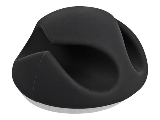 [18344] Delock Kabelhalter - Tisch montierbar, Oberfläche montierbar, geeignet für Wandmontage - Schwarz (Packung mit 6)