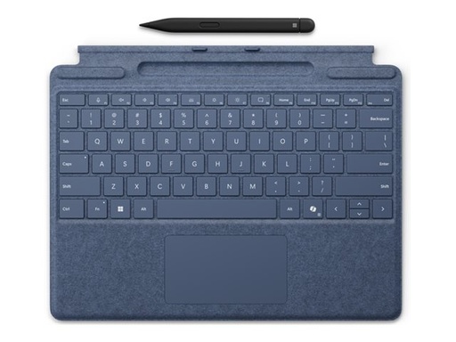 [8XA-00219] Microsoft Surface Pro Keyboard - Tastatur - mit Trackpad, Beschleunigungsmesser, Surface Slim Pen 2 Ablage- und Ladeschale - QWERTZ - Deutsch/Österreichisch - Saphir - für Microsoft Surface Pro 8, Pro 8 for Business, Pro 9, Pro 9 for Business, Pro 10 for Business, Pro (11th Edition)