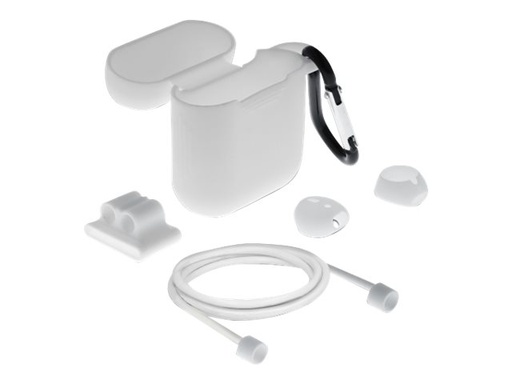 [18351] Delock Zubehörkit für kabellose Kopfhörer - weiß - für Apple AirPods (1. Generation, 2. Generation)