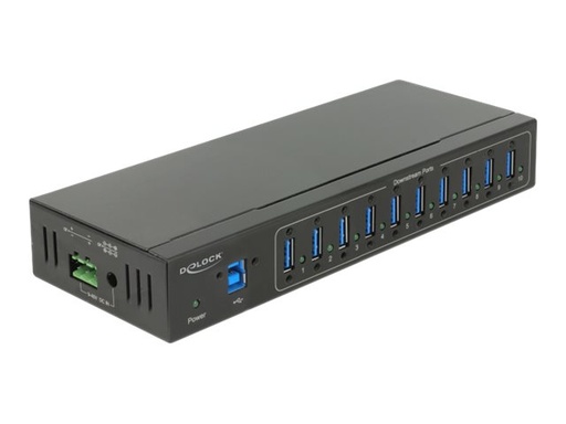 [63919] Delock External Industry Hub 10 x USB 3.0 Type-A with 20 kV ESD protection