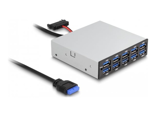 [64208] Delock Hub - 3.5", 5 Gbps, front panel - 10 x SuperSpeed USB 3.0