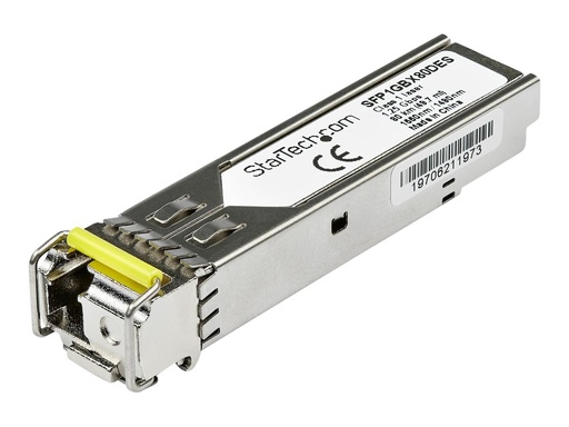 [SFP1GBX80DES] StarTech.com SFP1GBX80DES Transceiver Modul (Dell EMC SFP-1G-BX80-D kompatibel, SFP, 1 Gbit/s, 80 km, Single Mode, Mini-GBIC)
