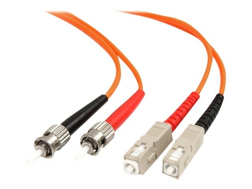 [FIBSTSC2] StarTech.com 2m Fiber Optic Cable - Multimode Duplex 62.5/125 - LSZH - ST/SC - OM1 - ST to SC Fiber Patch Cable (FIBSTSC2)
