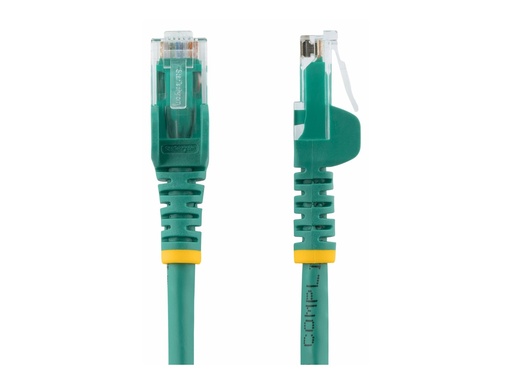 [N6PATC5MGN] StarTech.com 5m CAT6 Ethernet Cable, 10 Gigabit Snagless RJ45 650MHz 100W PoE Patch Cord, CAT 6 10GbE UTP Network Cable w/Strain Relief, Green, Wiring is UL Certified/TIA - Category 6 - 24AWG (N6PATC5MGN)
